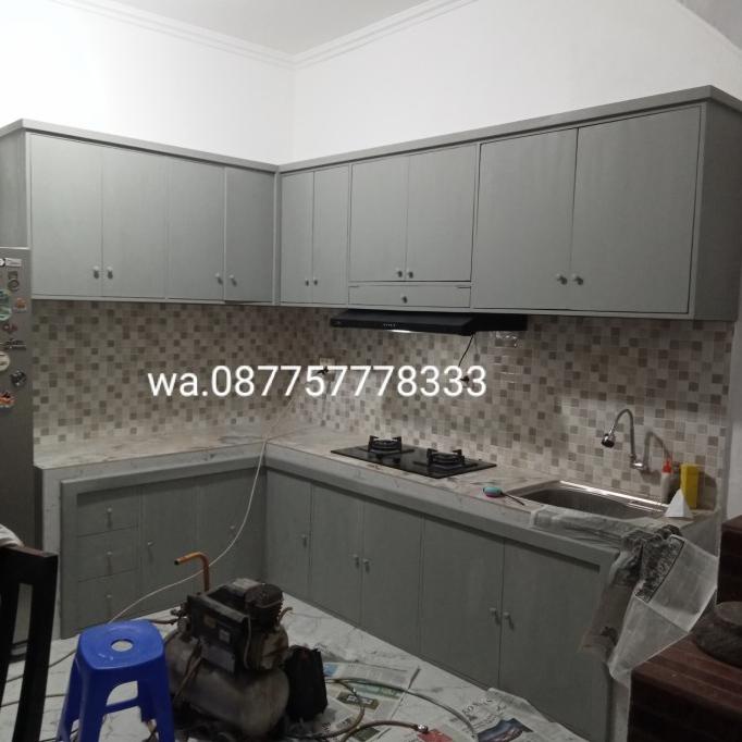 lemari dapur gantung kitchen set piring kayu jati belanda minimalis zdg515esa