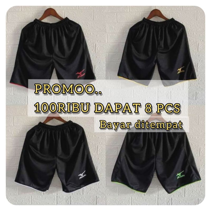 (1kg= 8pcs) Celana pendek olahraga/celana kolor/celana pendek pria/celana futsal/minton/voly