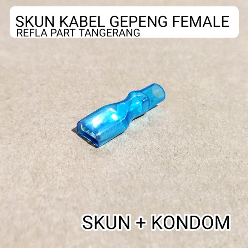 10 BUAH SEKUN KABEL CABEL GEPENG FEMALE BETINA + KONDOM SKUN
