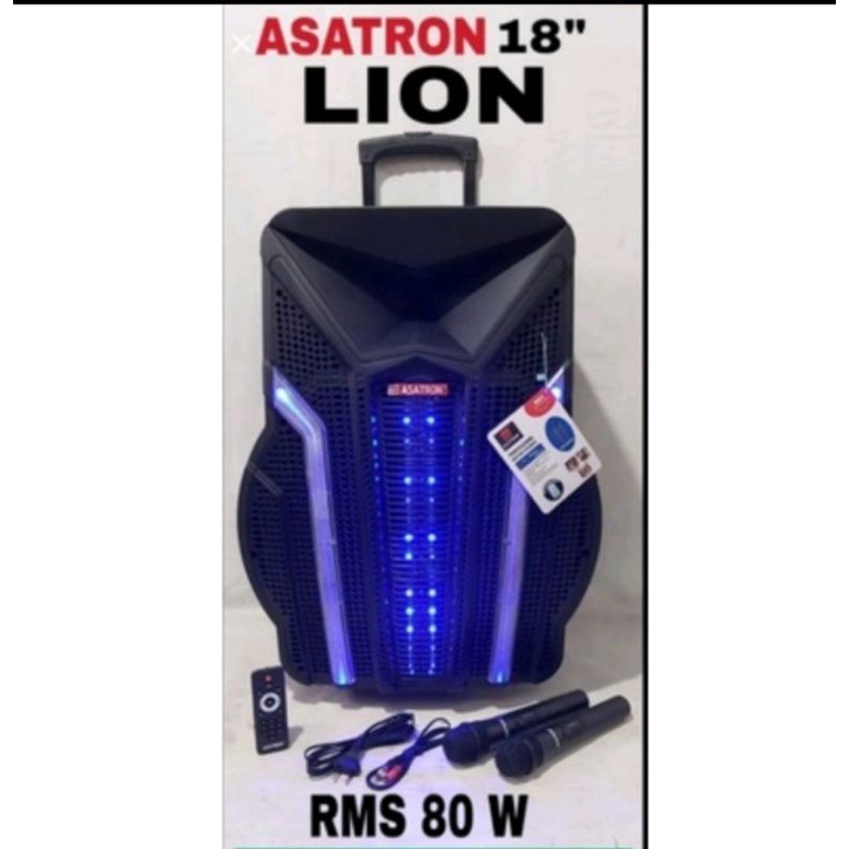 SPEAKER ASATRON PORTABLE 18 INCH ASATRON LION WIRELESS + MIC
