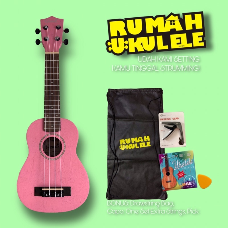 GRANDE/COWBOY UKULELE PINK SOPRAN