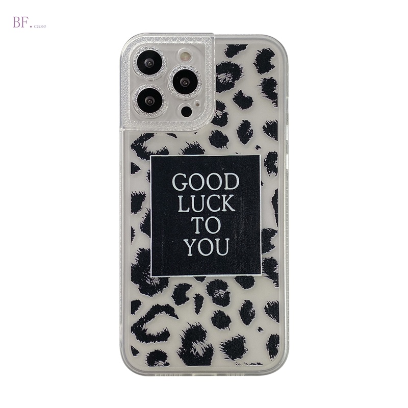Casing Softcase IPhone 11 12 13 Pro Max X XR XSMAX 7 8 Plus 12mini 13mini Motif Leopard Hitam Hijau