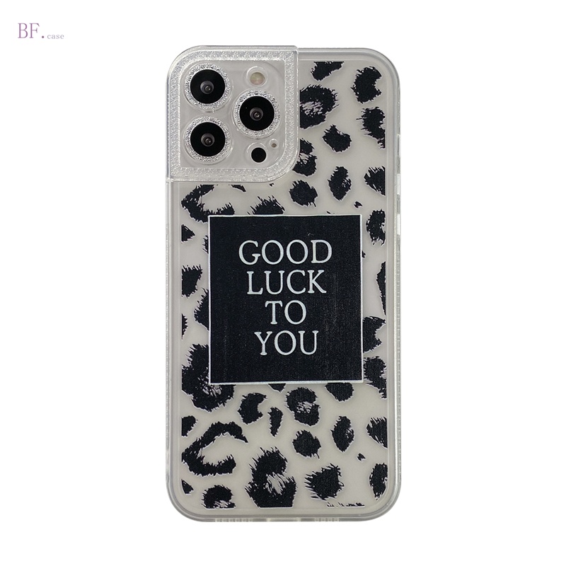 Casing Softcase IPhone 11 12 13 Pro Max X XR XSMAX 7 8 Plus 12mini 13mini Motif Leopard Hitam Hijau