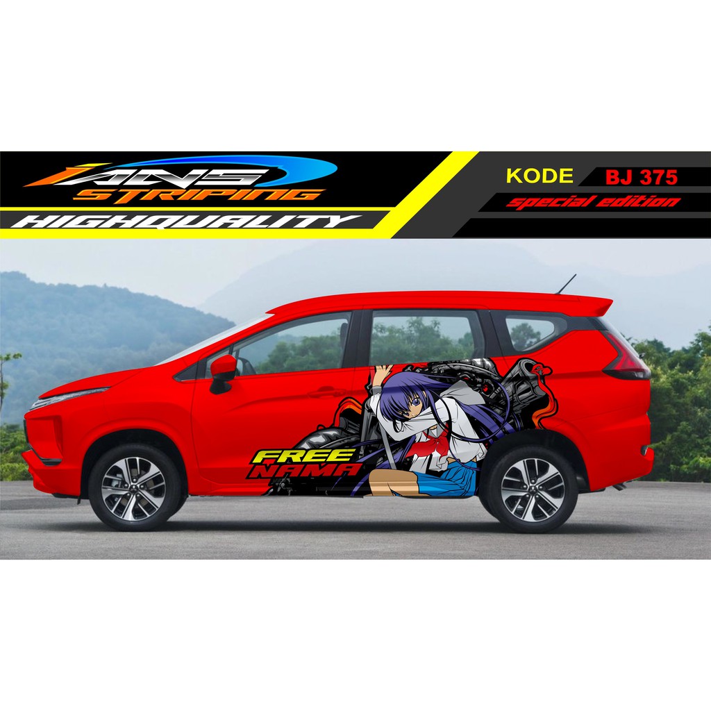 DECAL STICKER MOBIL XPANDER / STIKER MOBIL PAJERO, INNOVA, AVANZA / VARIASI STIKER MOBIL ANIME