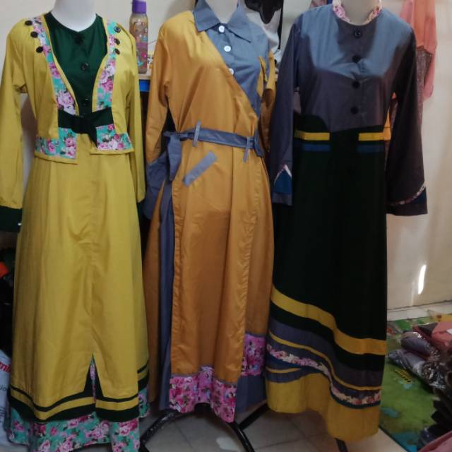 Tuneka dan gamis toyobo bahan toyobo premium tidak panas