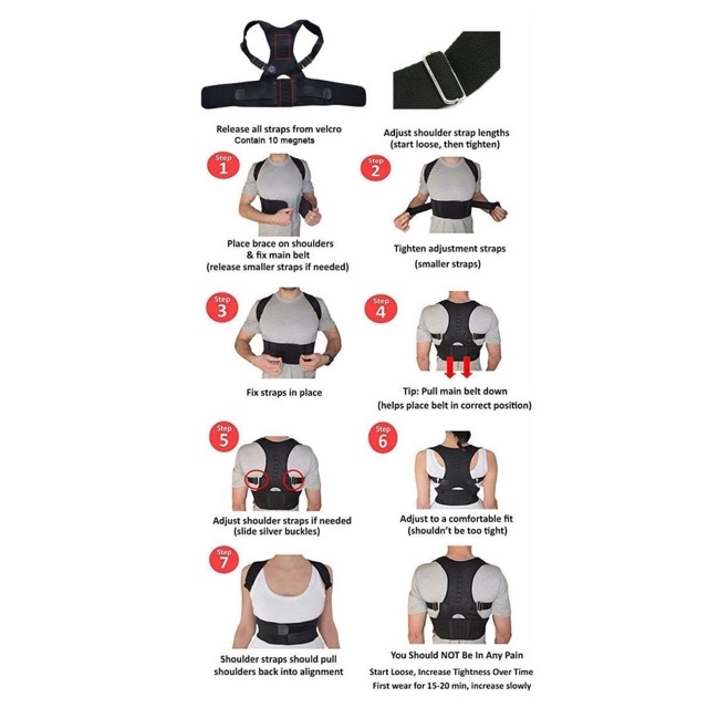 Posture Support Brace Penyangga Punggung Shoulder Back Corrector 0579