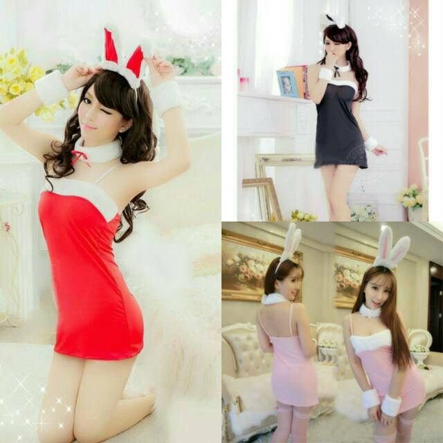 Costume Bunny Girl Rabbit Set Lingerie Dress Sleepwear Cosplay