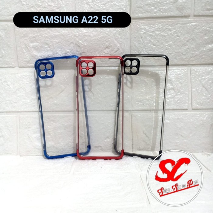 Shining Chrome Tpu Case Clear Silicone Case Samsung A22 4G A22 5G - SC