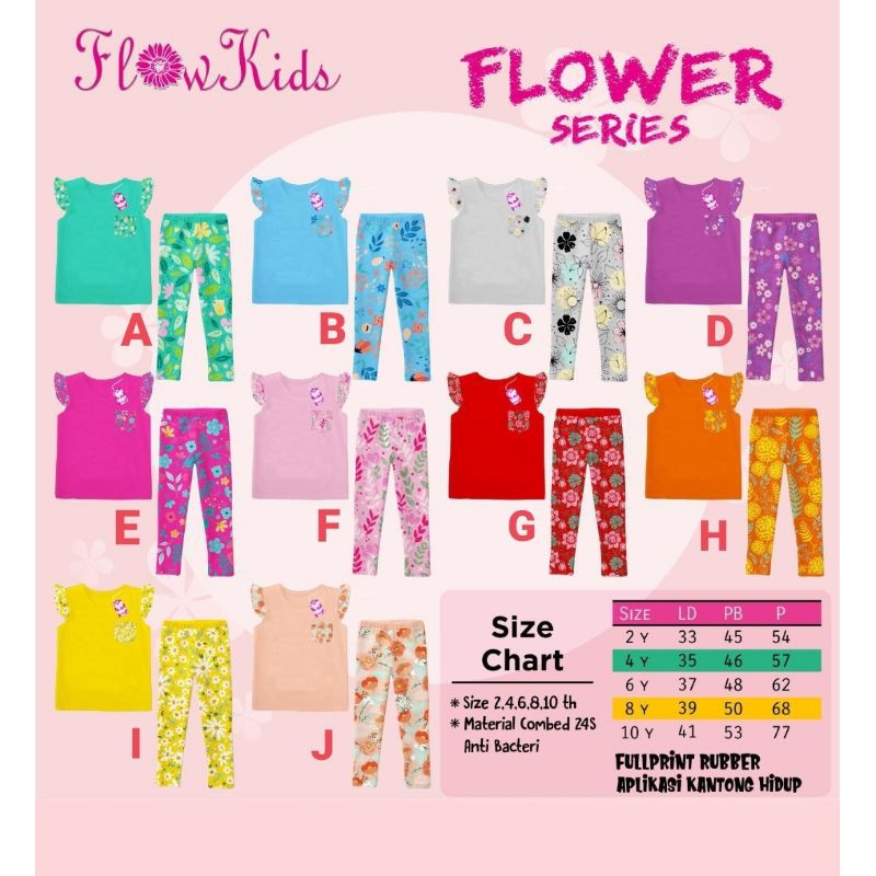 SETELAN ANAK PEREMPUAN FLOWKIDS FLOWER SERIES