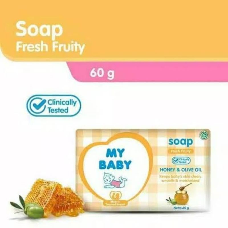 My Baby Soap Soft &amp; Gentle ,Fresh &amp; fruity 60gr