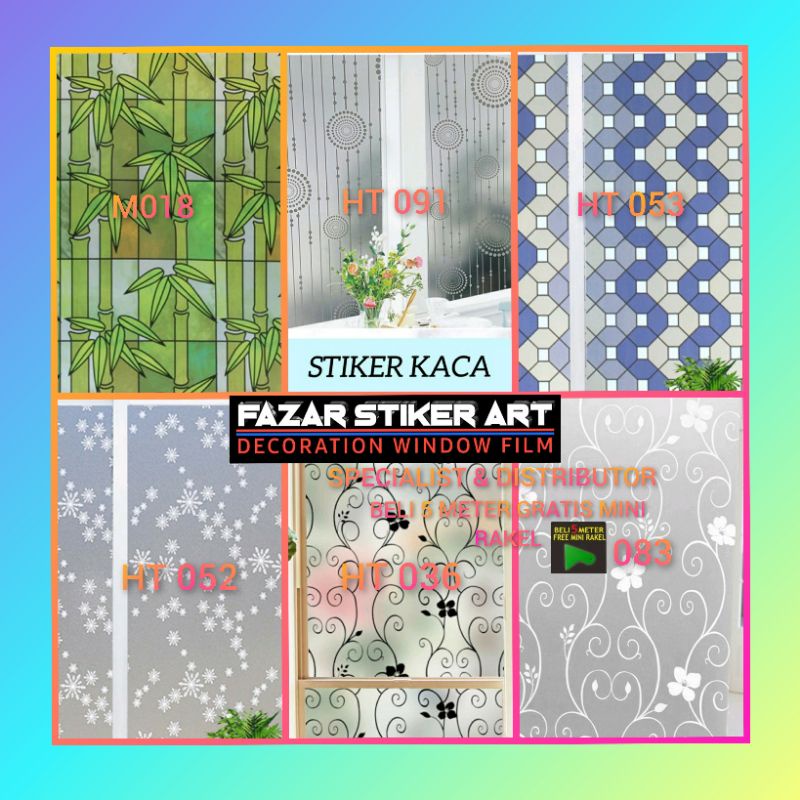 STICKER KACA / STICKER KACA JENDELA RUMAH / STICKER KACA KANTOR / STICKER KACA MOTIF / STICKER KACA
