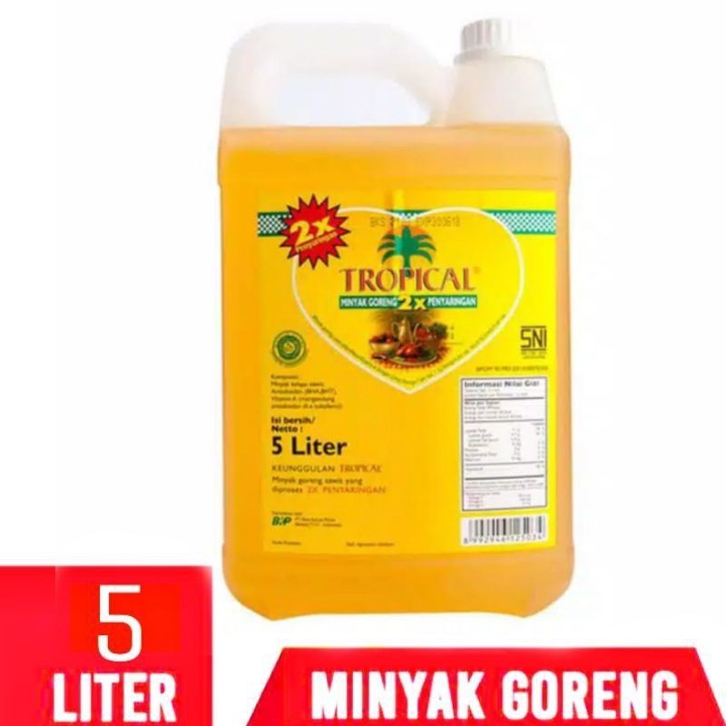 

MINYAK GORENG TROPICAL 5L EXP:2026 {5LITER/JERIGEN}