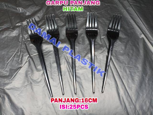 Sendok Plastik Makan Panjang Hitam Suapi Sendok Makan Hitam Murah Garpu