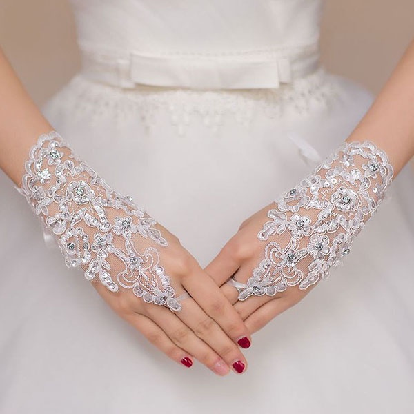 sarung tangan pengantin renda lace wedding gloves jha007(4i5)