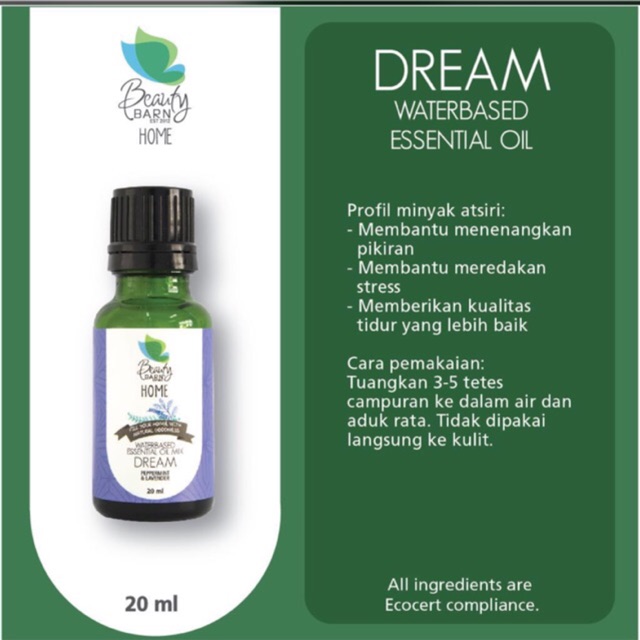Dream Aromatherapy Beauty barn