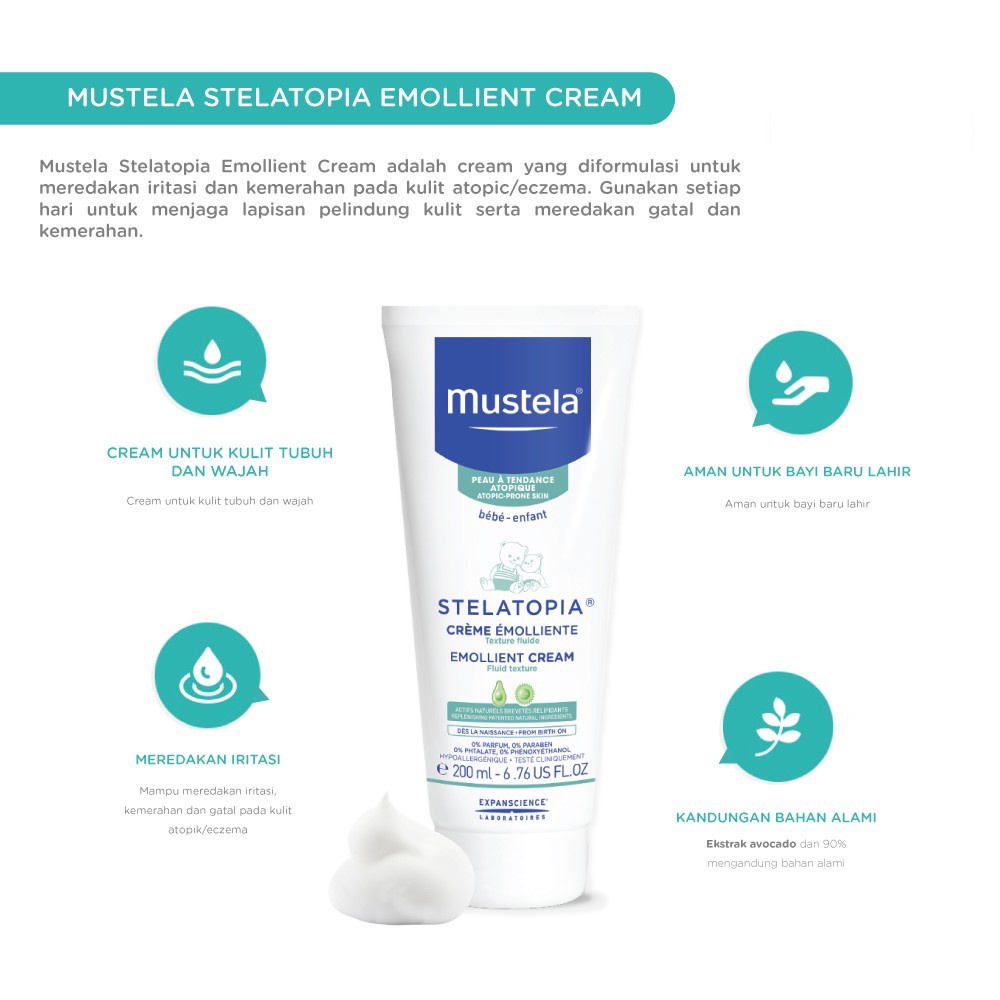 [PROMO] Mustela Stelatopia Emollient Cream 200ml