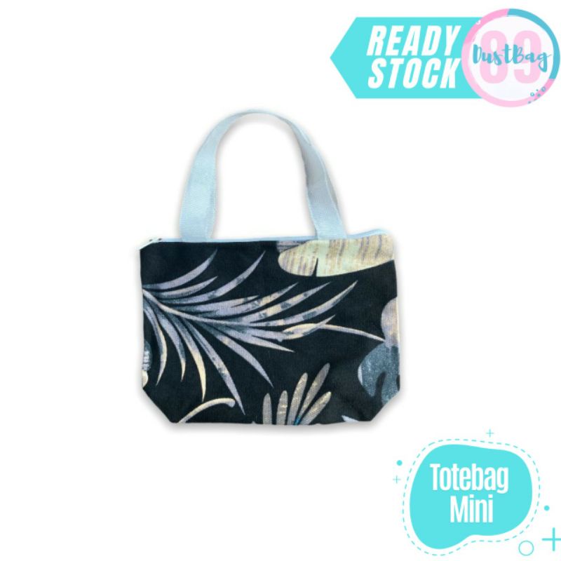 Totebag Kanvas Tebal Mini Size Lucu Travel Pouch Muat Banyak Tas Wanita Tas Jinjing