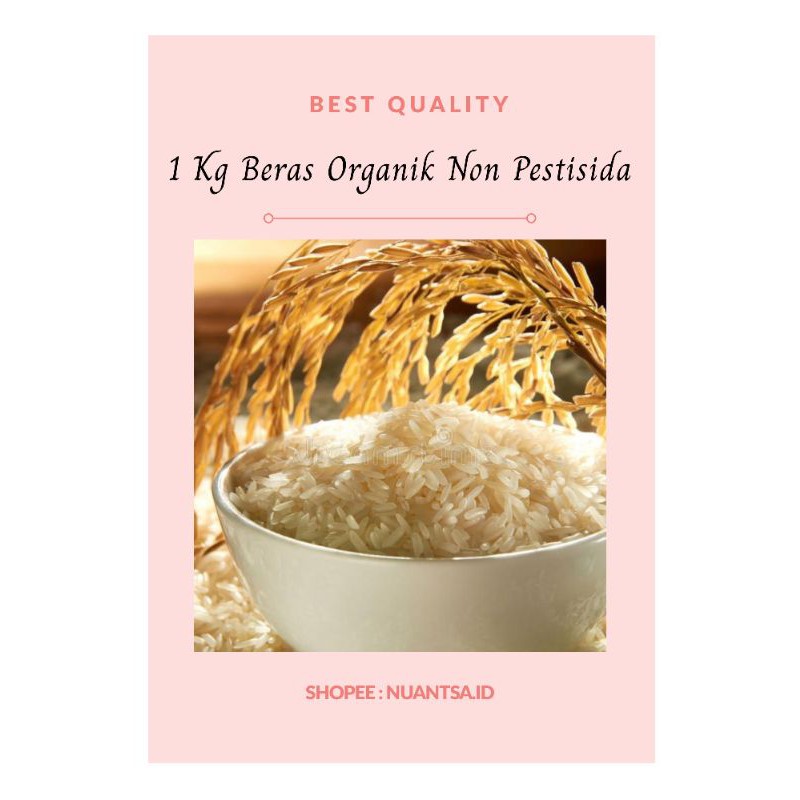 

1KG BERAS ORGANIK NON PESTISIDA ASLI PETANI LOKAL BEBAS PESTISIDA SEHAT RICE ORGANIC 500gr 1kg