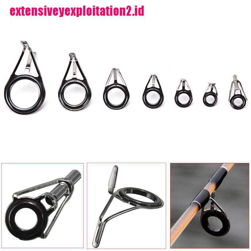 &lt; E2id &amp; &gt; 7Pcs / Set Ring Guide Joran Pancing Ukuran Campur Untuk Reparasi