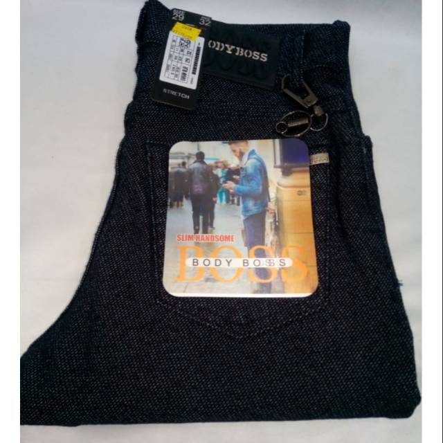 SumberRejekiJeans - BodyBOSS - Celana Jeans Panjang PRIA Biru Dongker Varian Blue Big Size 29-38 Str