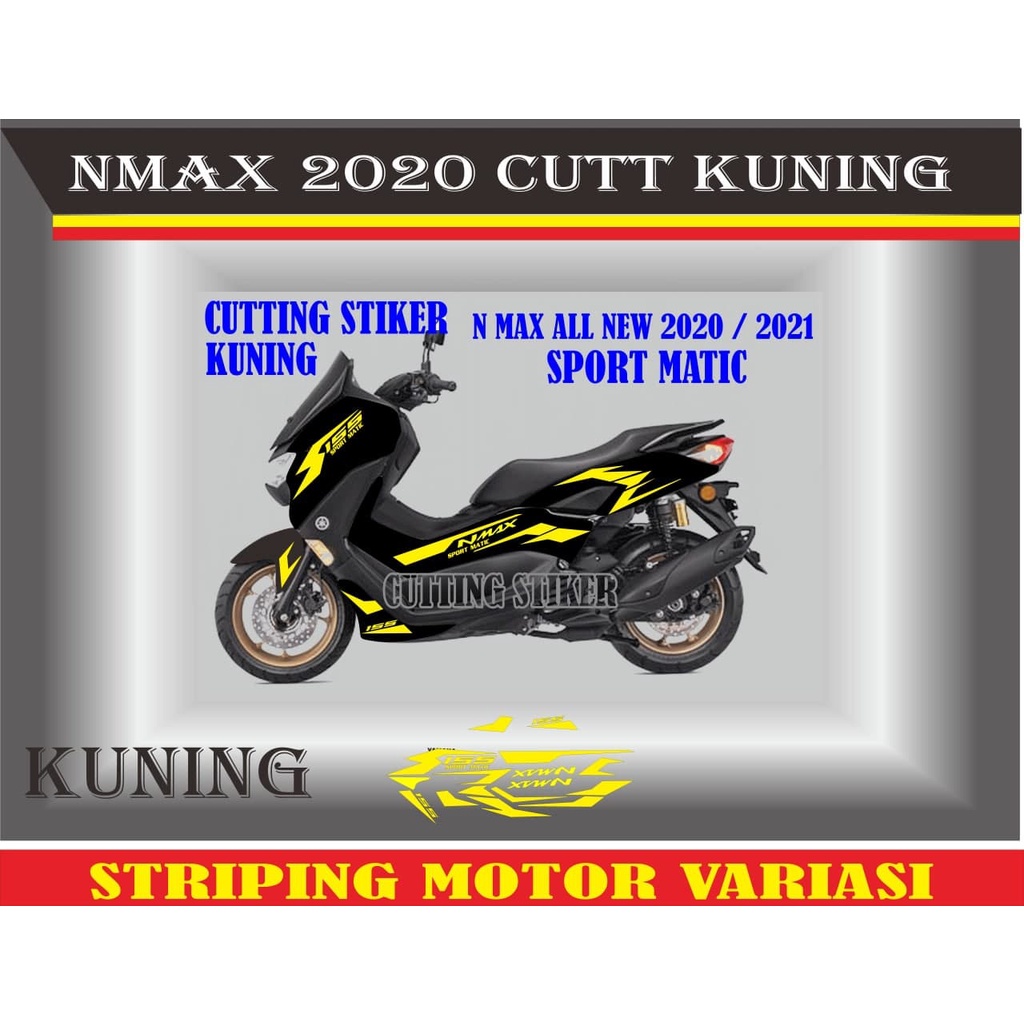 striping stiker cutting motor nmax 2020 cutt kuning 1