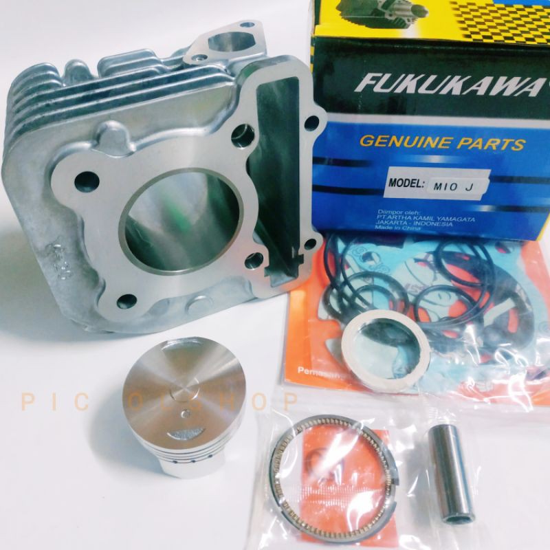Blok Seher Komplit + Piston kit MIO J MIO GT SOUL GT 115 FINO FI Bonus Top Set Produk ORI Fukukawa
