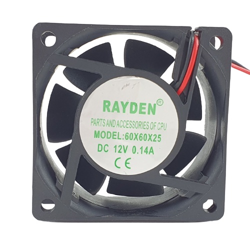 Kipas Pendingin Rayden 6cm 12V Cooling Fan DC 12 Volt 6 x 6 x 2.5 cm