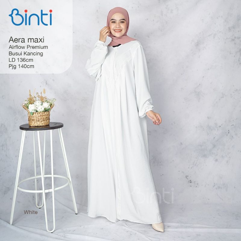 Gamis Jumbo Wanita Airflow Polos AERA Maxi Ori Binti