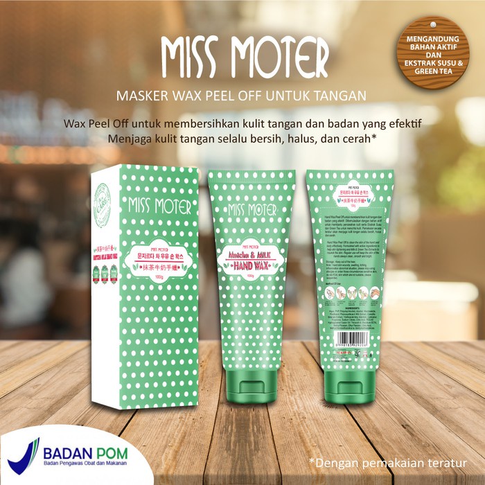 Miss Moter Matcha &amp; Milk Hand Wax Kemasan Tube / Mis Moter Hand &amp; Body Wax / Mis Mother Hijau / Mengangkat Sel Kulit Mati