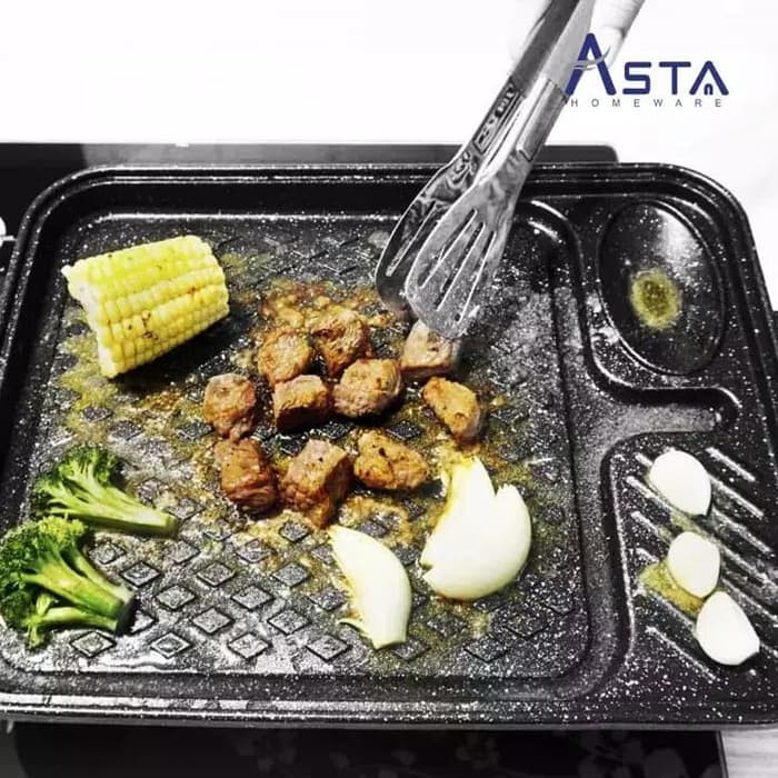 Panggangan BBQ serbaguna ASTA Koki Pan alat panggang grill sosis steak