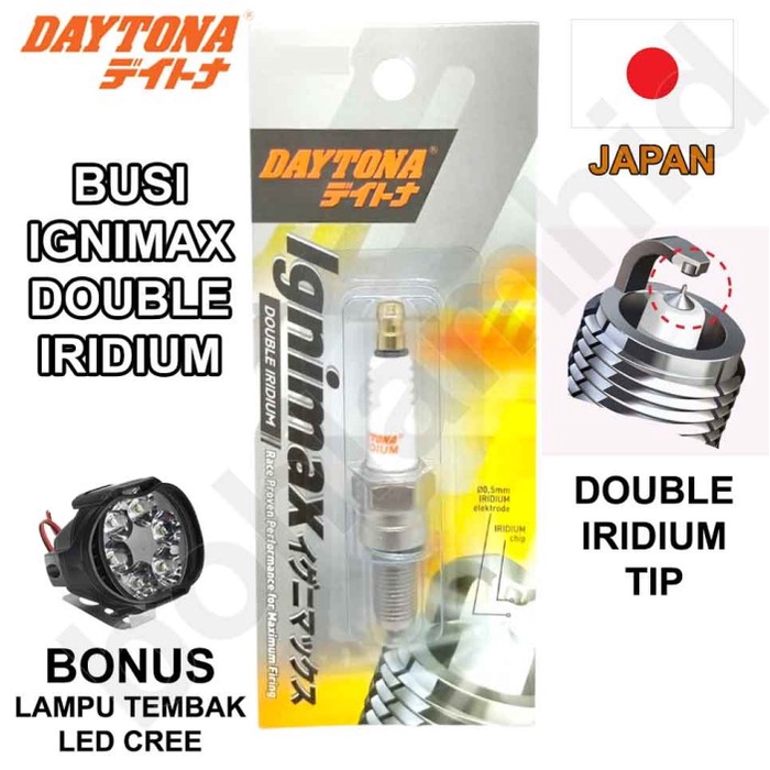 Busi Motor Daytona Supra X 125, Helm In Fi Double Iridium Ignimax