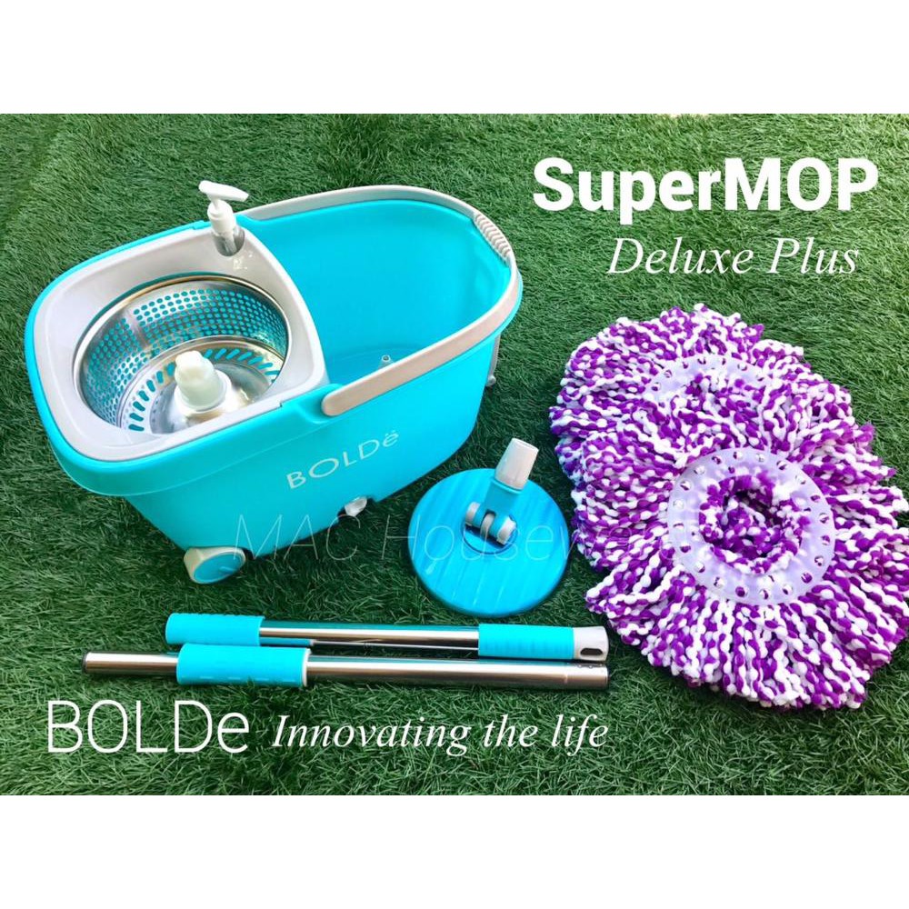 Alat Pel Lantai Pembersih Lantai Super Mop Bolde Deluxe Plus + Saringan Pel Stainless