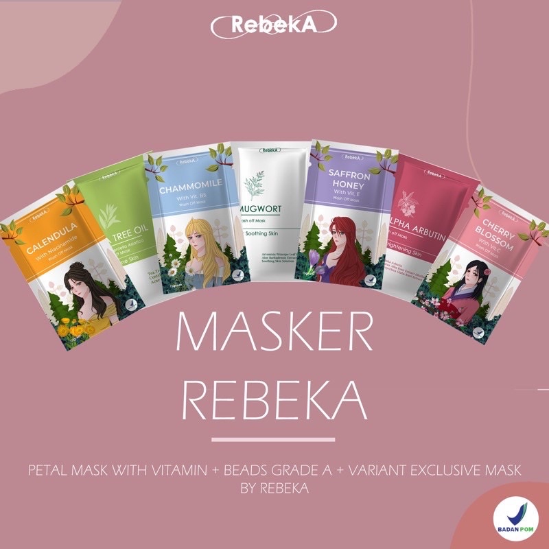 PAKET BUNDLING 1 GEL MASK DAN WASH OFF MASK REBEKA BEAUTY