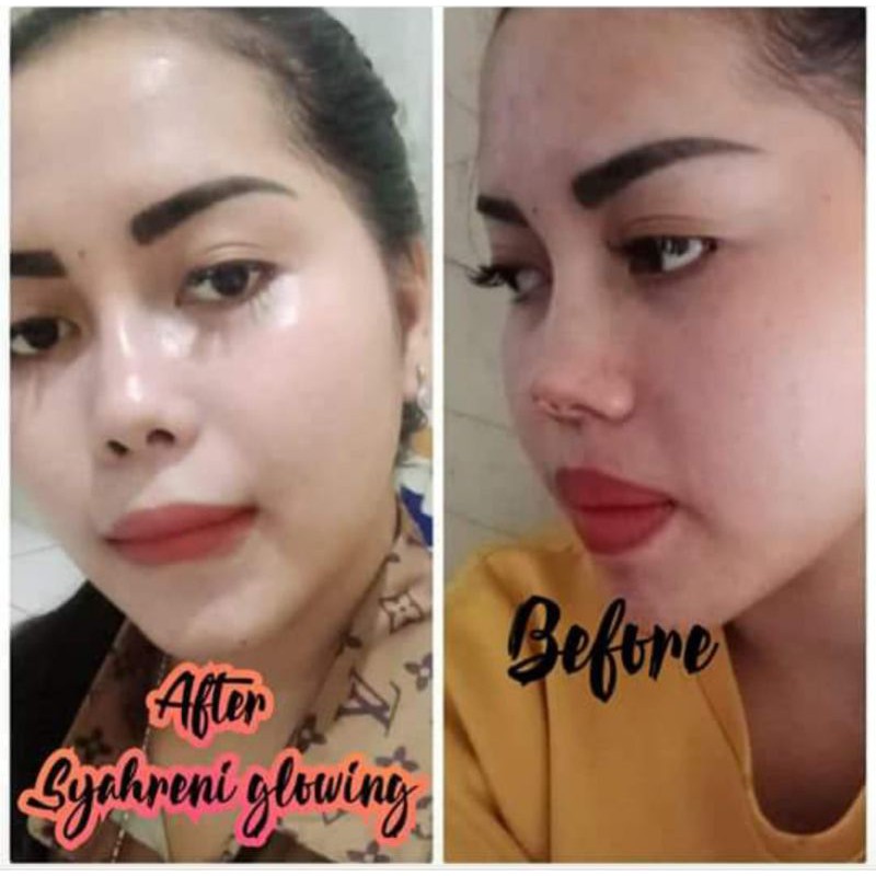 BISA COD BPOM Skincare Night cream syahreni glowing paket lengkap syr krim bedak malam ori syahraeni-7