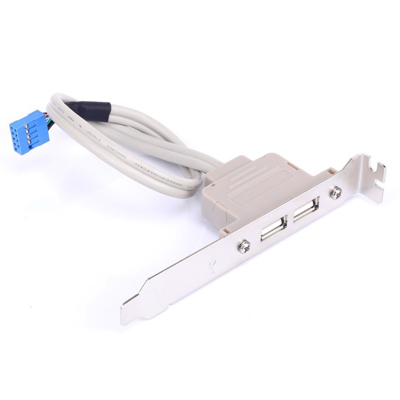 Gro 2port USB2 09pin Braket Ekstensi Motherboard Panel Belakang Komputer Desktop