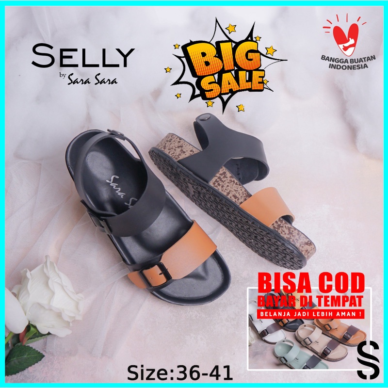 Sara Sara Kelly Sepatu Sandal Wanita Model Birken Spatu Sendal Cewek Casual Sol Puyuh Size 36-41