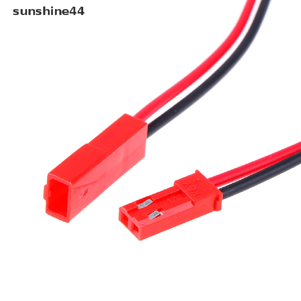 Sunshine 20pcs Kabel Konektor 2 Pin male female jst plug 22 awg Untuk Baterai rc