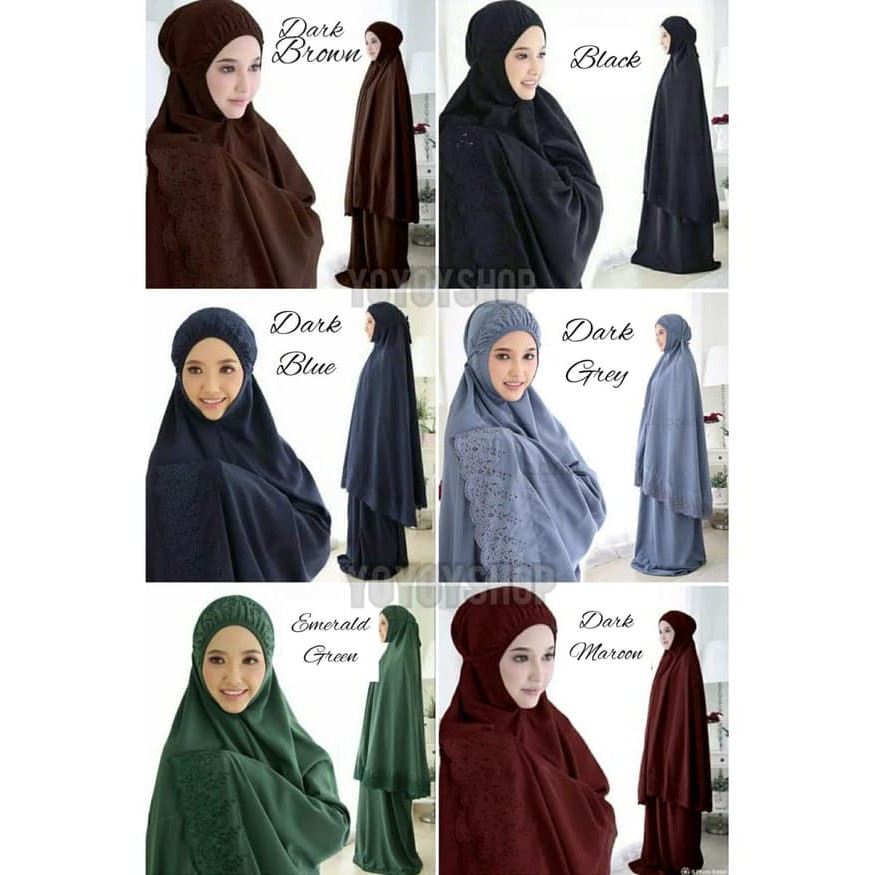 mukena khadijah katun renda kerancang