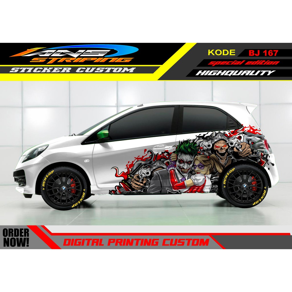 STICKER MOBIL BRIO JOKER / STIKER MOBIL / DECAL STICKER MOBIL / STICKER JAZZ