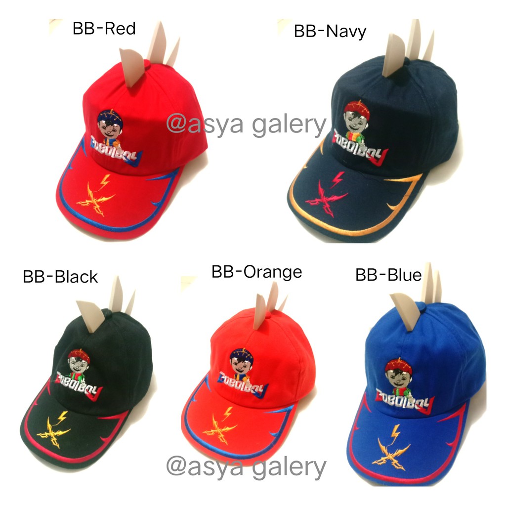 TOPI ANAK KARAKTER BOBOIBOY  BORDIR/ TOPI BOBOIBOY TERBAIK  /TOPI BORDIR ANAK BOBOIBOY
