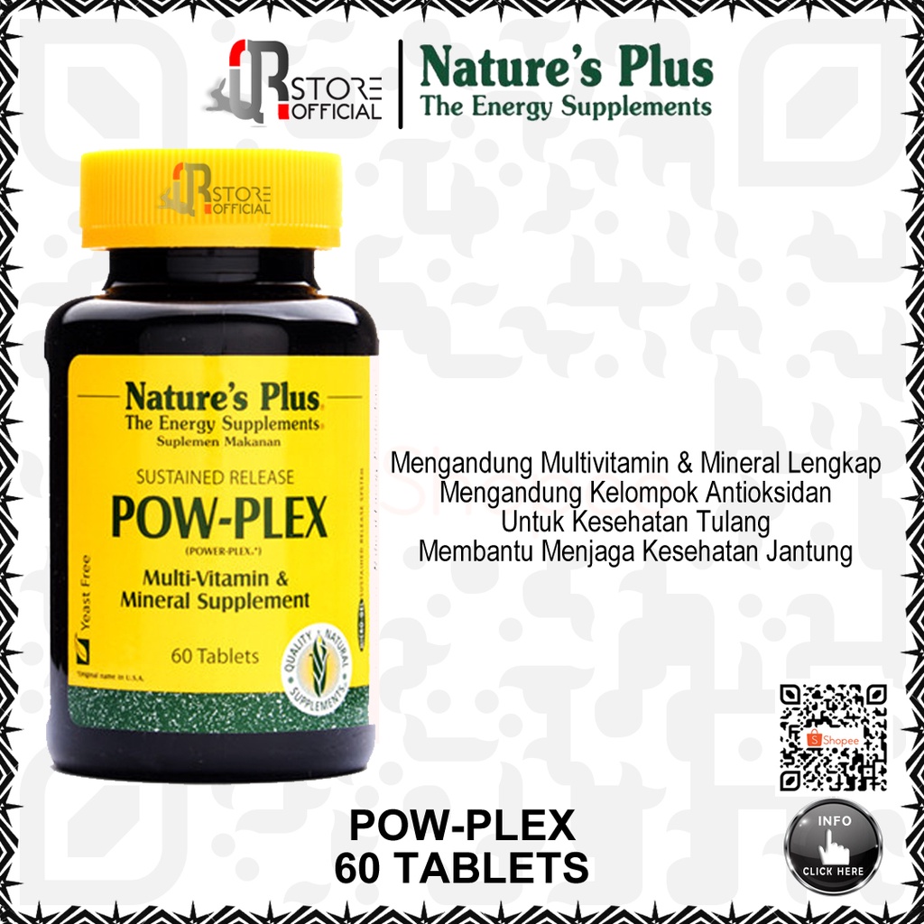 Jual (ORIGINAL) NATURES PLUS POW PLEX 60 TABLET POWPLEX NATURE PLUS