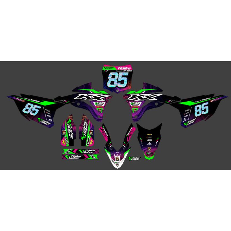

DECALS KX 85 Special // DNR RACING (Laminasi tebal + No Hologram)