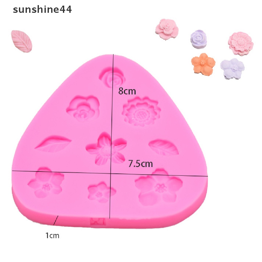 Sunshine Flower Cetakan Silikon Bentuk Bunga Untuk Fondant Kue / Jelly / Permen / Cokelat