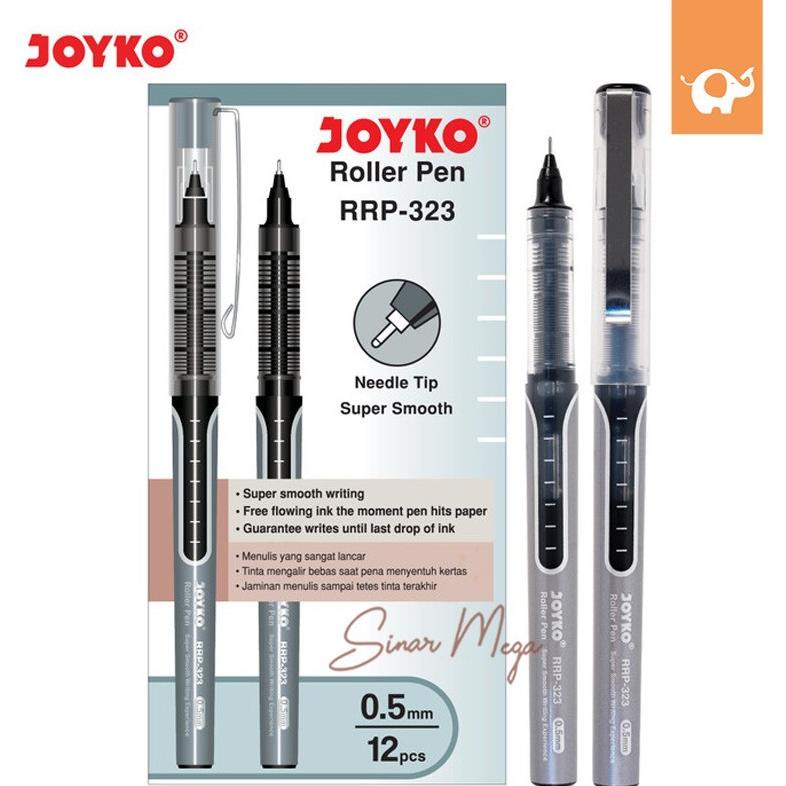 

Joyko Pulpen Roller Pen Gel Ink RRP-323 Black 0.5mm Super Smooth Needle Tip Murah Berkualitas