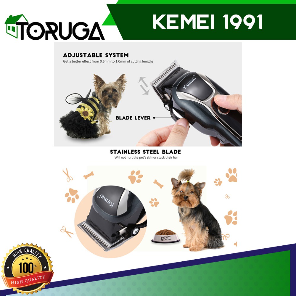 Kemei 1991 Alat Cukur Bulu Rambut Hewan Elektrik Cliper Profesional