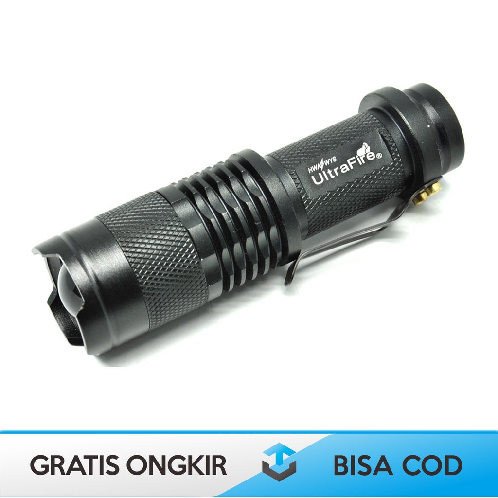 SET LENGKAP SENTER LED 2000 LUMENS WATERPROOF TAFFLED ORIGINAL MURAH