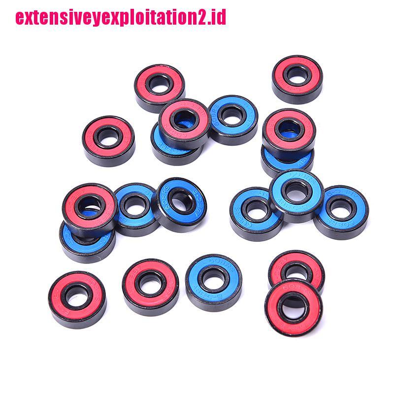 &lt; E2id &amp; &gt; 10Pcs / set 608 2RS Bearing Deep Groove Bahan Baja 608RS