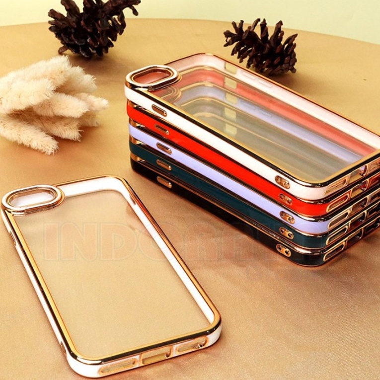 CASE LIST CHROME SAMSUNG A03 A53 5G IPHONE 7 8 OPPO A3S REALME C21Y VIVO Y91 XIAMI NOTE 10 11 SOFTCASE K PC CHROME