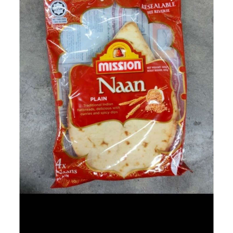 

mission wraps bread Naan plain isi 4pcs wrap