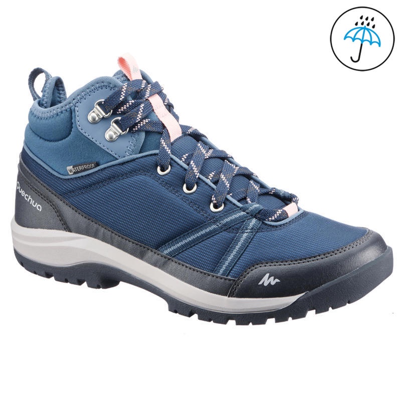 QUECHUA NH150 Mid Sepatu Gunung Wanita Hiking Trekking Waterproof